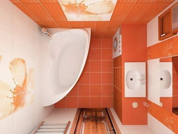Удачные идеи для маленькой ванной комнаты