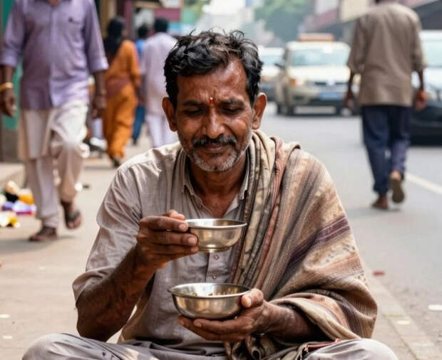 OC: состоятельный бизнесмен в Индии годами притворялся немощным нищим для сбора денег