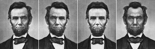 Асимметрия лица Авраама Линкольна.