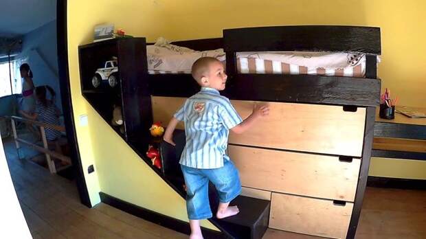 Сыну кровать понравилась. DIY или Сделай сам, детская кровать, детская спальня, кровать, мастер-класс, своими руками
