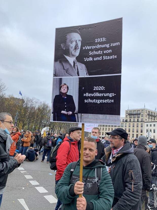 Разгон демонстрации в Берлине. 18.11.2020