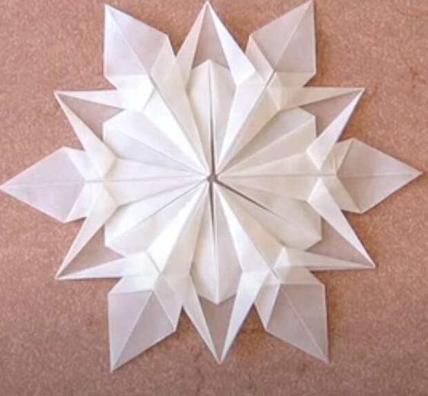 как сделать снежинка оригами