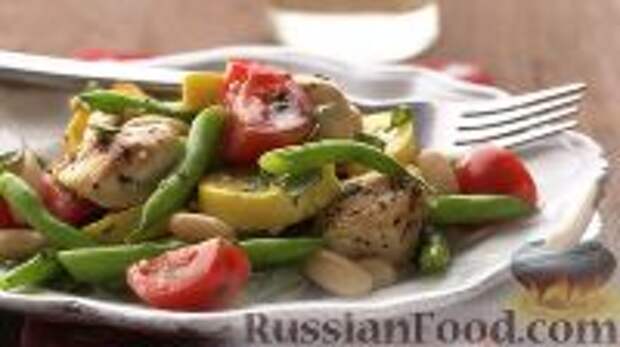 Фото к рецепту: Соте из курицы с овощами