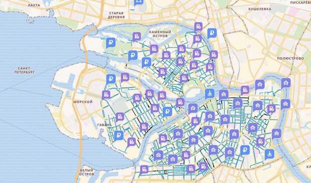 Платная уличная парковка охватывает весь центр Петербурга