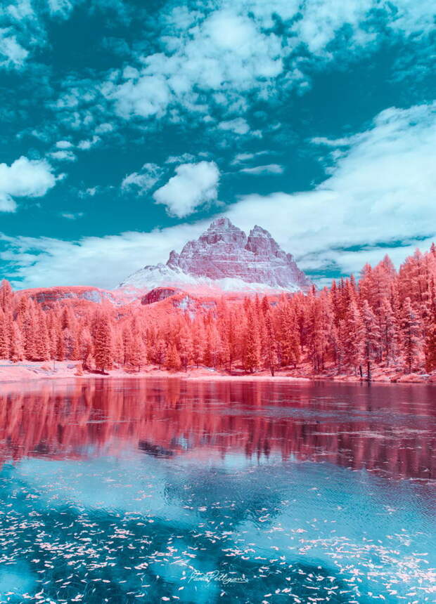 Доломитовые Альпы в инфракрасном свете: фото Paolo Pettigiani