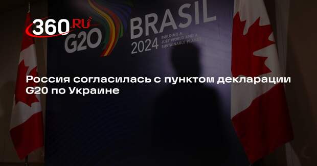 Лавров: Россия согласна с пунктом декларации G20 об урегулировании на Украине