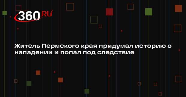 Житель Пермского края придумал историю о нападении и попал под следствие