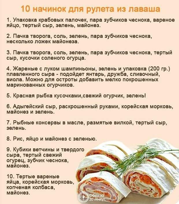 Рулеты из лепешки как сделать еду в дорогу на пляж