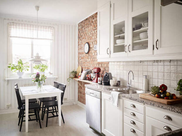 белая кухня в скандинавском стиле фото