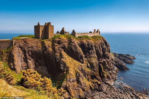 Замок Данноттар, Шотландия в горах, высоко, достопримечательности, на высоте, путешественникам на заметку, путешественнику на заметку, самые высокие, туристу на заметку