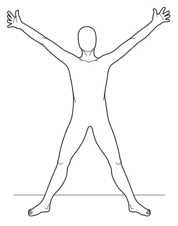 Человек с поднятыми руками рисунок