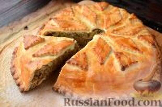 Фото к рецепту: Курник с грибами и картофелем