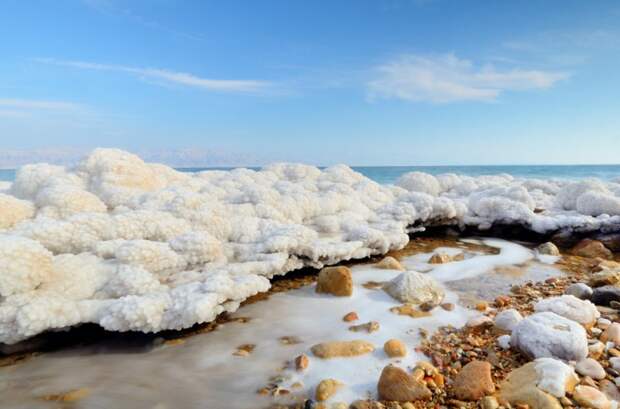 Добавьте 300 грамм соли в литр воды и получите ту же соленость, что в Мертвом море (в 10 раз больше, чем в других морях!)