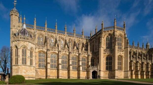 A general view shows St George's Chapel at Windsor Castle,