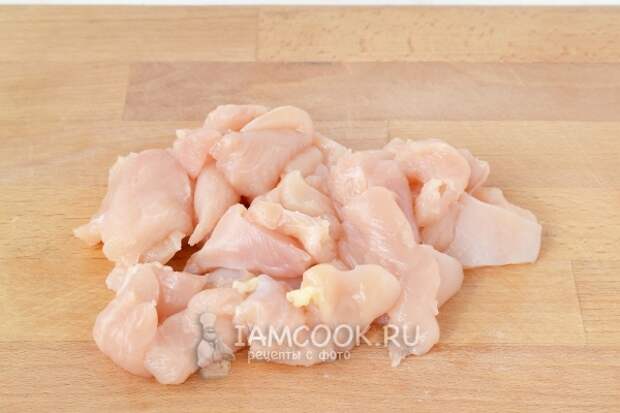 Мясо порезать