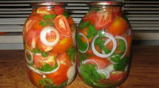 Маринованные помидоры с луком. Обалденно вкусно