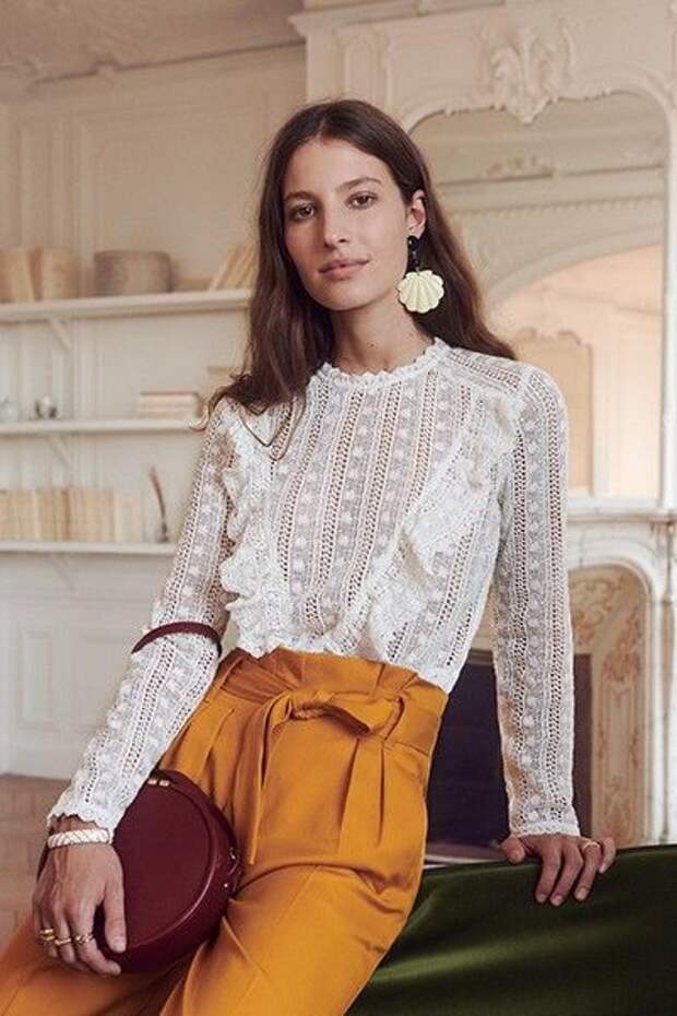 30 белых блузок из шитья