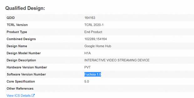 Замена Android от самой Google или что-то иное? Таинственная операционная система Fuchsia засветилась в базе Bluetooth SIG в основе Nest Hub