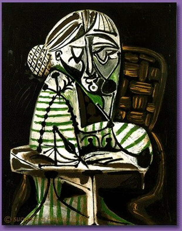 Пабло Пикассо. Рисующая женщина (Франсуаза). 1951 год