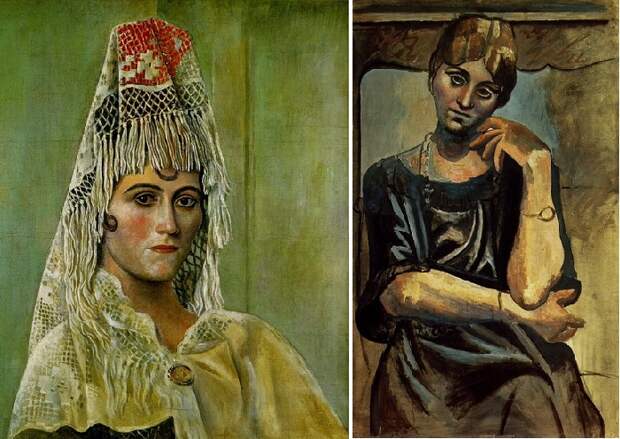 Ольга Хохлова в мантилье. (1917). / Ольга Хохлова. (1917). Ольга Хохлова в мантилье. (1917). / Ольга Хохлова. (1917).