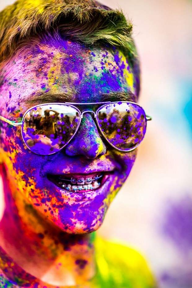 Holi Festival of Colors в красочных портретах Томаса Хока (Thomas Hawk)