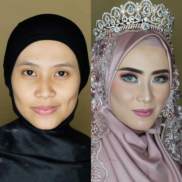 Азиатские невесты до и после агрессивного свадебного макияжа, и это как будто разные люди боевой раскрас, красота, люди, макияж, невеста, фото