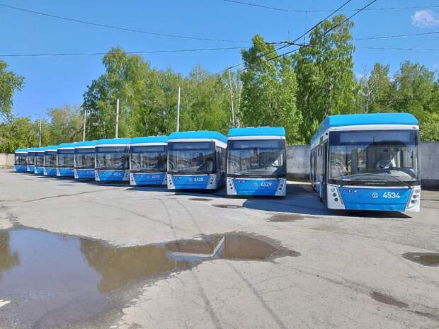 16 новых троллейбусов с автономным ходом прошли техприёмку в Новосибирске