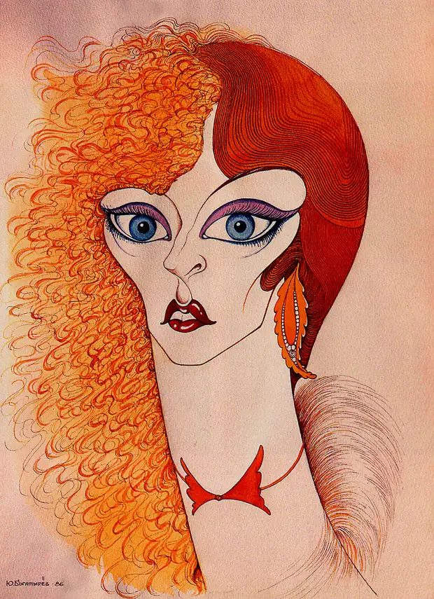 Анастасия Вертинская. Рисунок Юрия Богатырева.