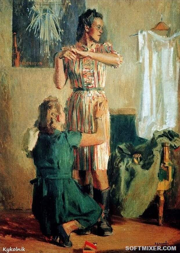 Васильев Владимир Александрович (Россия, 1895-1967) «Демобилизованная» 1947