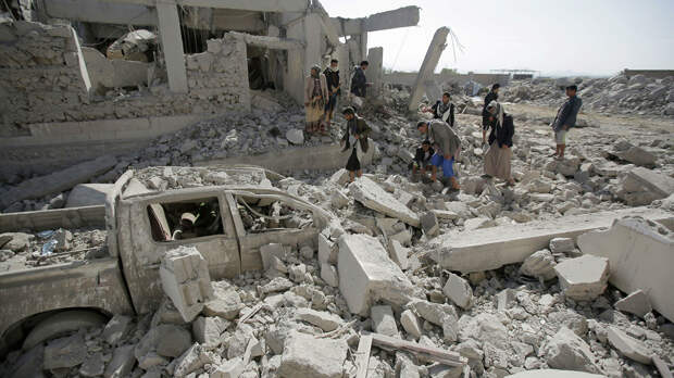 Разрушения в провинции Дхамар на юго-западе Йемена в результате авиаударов - РИА Новости, 1920, 18.01.2022