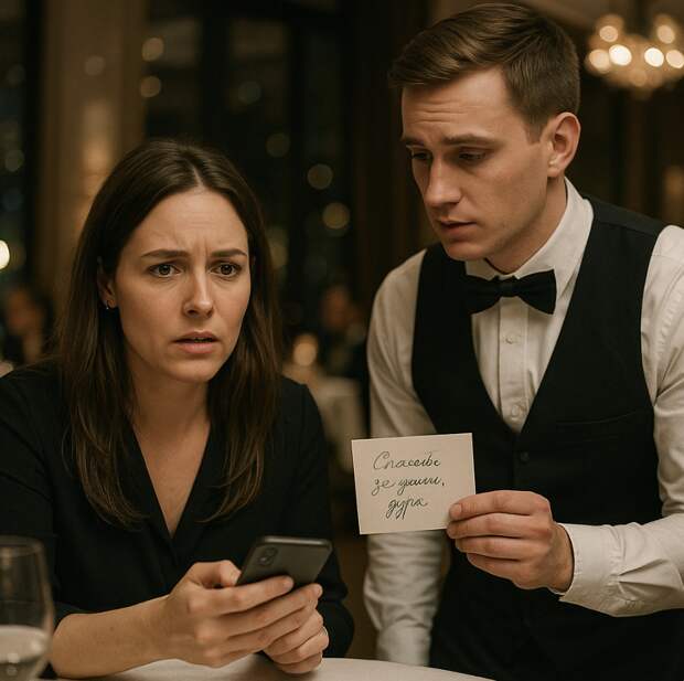 Муж с его матерью улизнули из ресторана, бросив меня без копейки, и тут ко мне подошла уборщица…