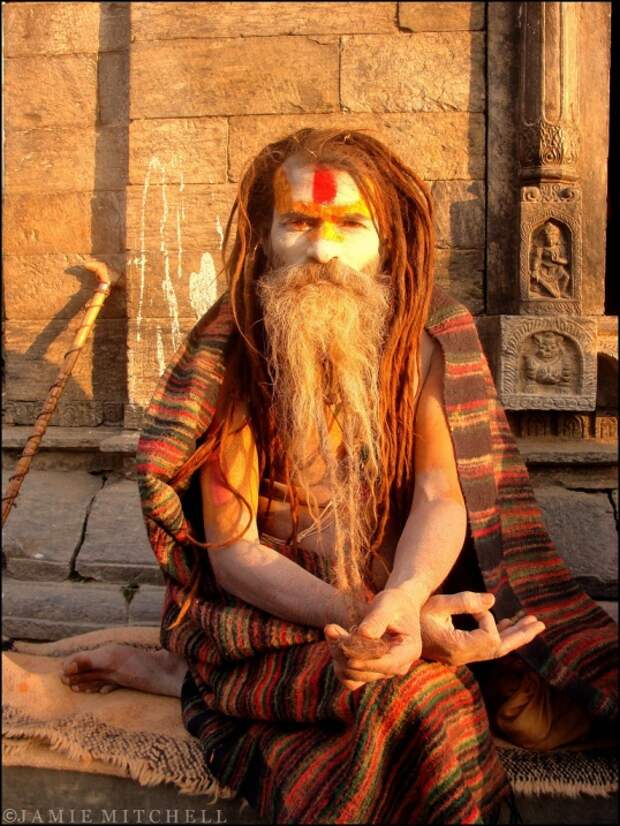 садху-индус в Непале, храм Пашупатинатх. Фото / Sadhu. Photo