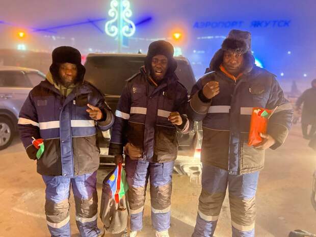 Боксеры из Намибии, приехавшие на турнир «Вызов Севера», оценили -47℃ в Якутске