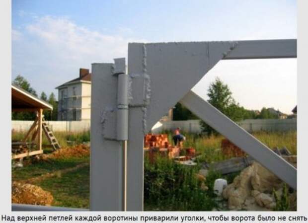 Как сделать распашные ворота из профлиста своими руками