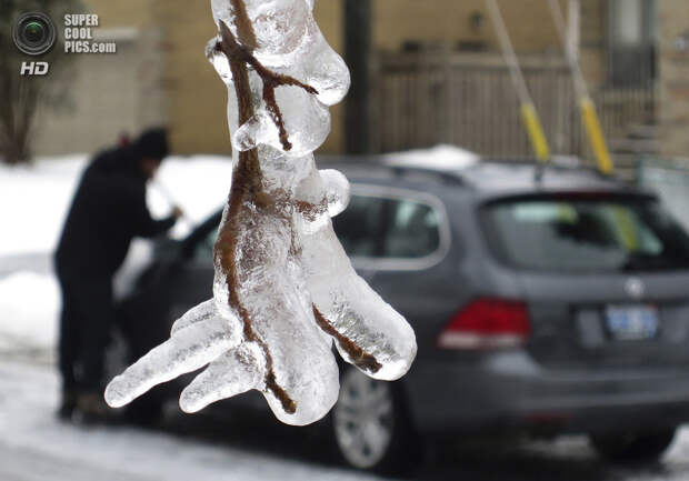 Канада. Торонто, Онтарио. 22 декабря. После снежной бури (звуки чистки автомобиля от снега на фоне). (REUTERS/Gary Hershorn)