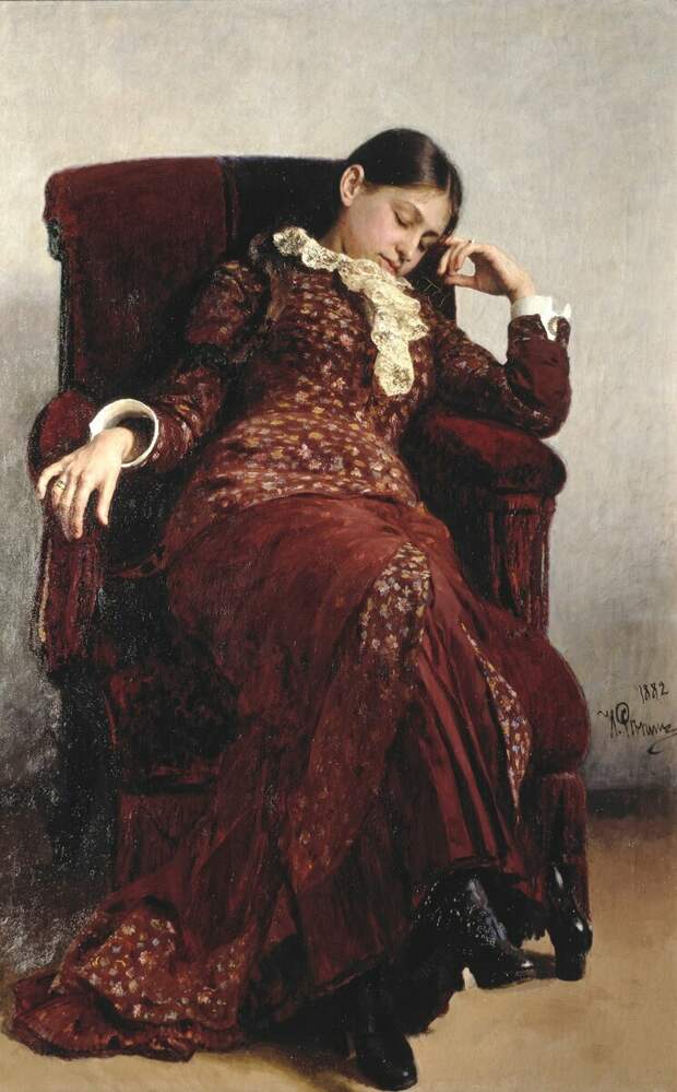 На отдыхе. Портрет В.А. Репиной, жены художника.