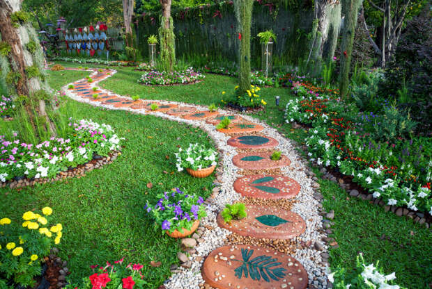Дизайнерская садовая дорожка. | Фото: planttree.in. Дизайнерская садовая дорожка. | Фото: planttree.in.