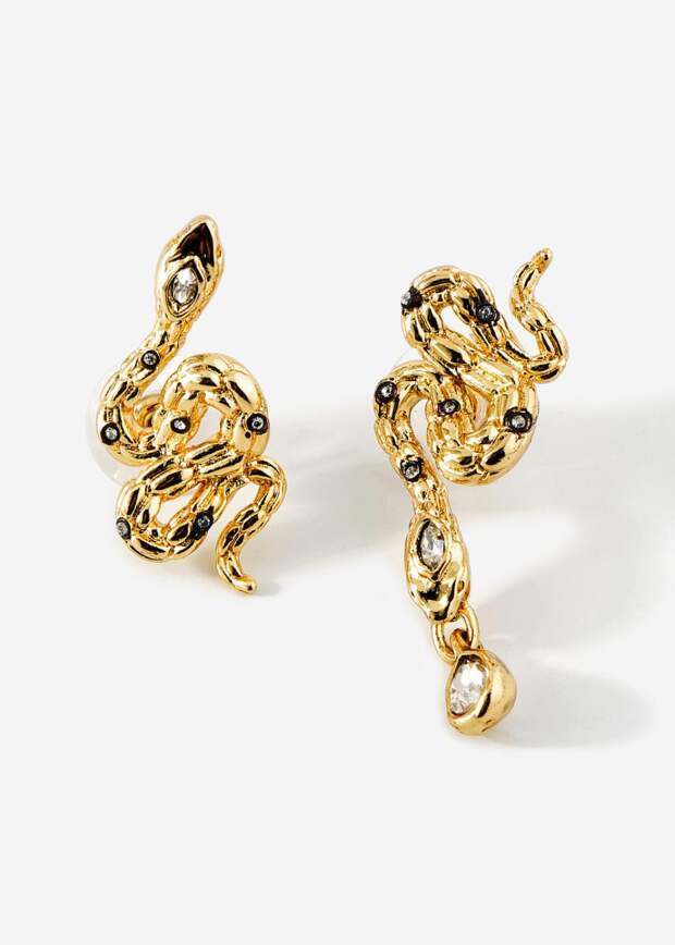 Позолоченные серьги с кристаллами Alixis Bittar, 35 900 руб. (Poison Drop)