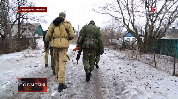Бойцы народного ополчения ДНР в Донецкой области