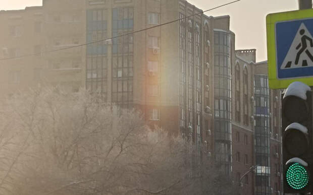 В морозном небе над Рязанью наблюдали солнечное гало