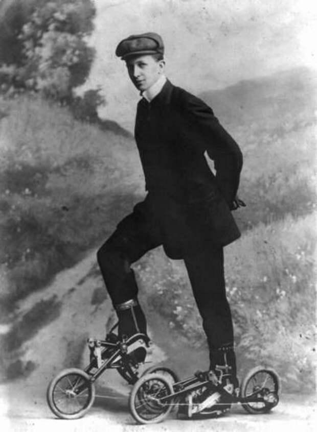 Ранняя версия роликовых коньков, 1910 изобретения, история, курьезы
