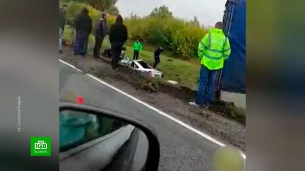 Экипаж ГИБДД разбился на Киевском шоссе под Петербургом