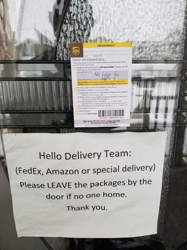 No Love For UPS?