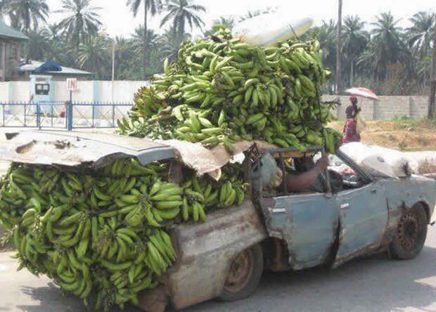 А все думали, что и связку бананов не увезет... вес, груз, дорога, люди, мир, транспорт, тяжесть, фото