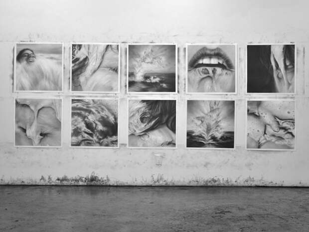 Фотореалистичные портреты графитовой пылью