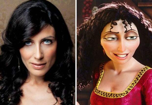 Актриса Лиза Эдельштейн (Lisa Edelstein) имеет много сходных черт с мультипликационной героиней. Актриса Лиза Эдельштейн Lisa Edelstein имеет много сходных черт с мультипликационной героиней