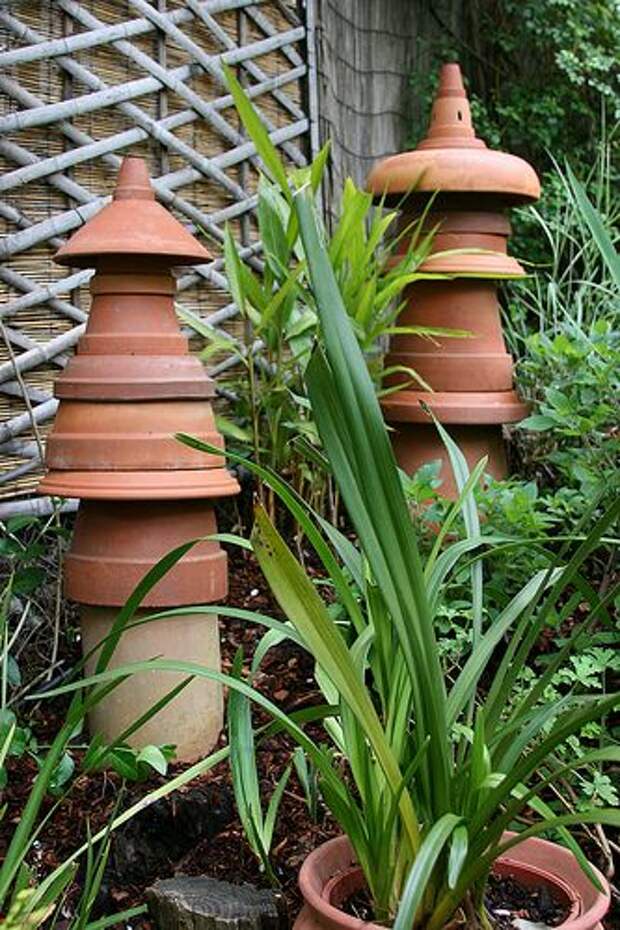 Terra Cotta Pagoda Garden Sculpture