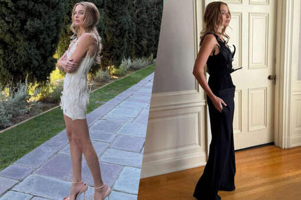 Актриса Марго Робби вышла на публику в мини-платье от дизайнера Виктории Бекхэм