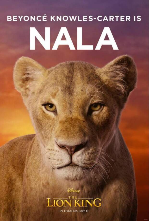 Так будут выглядеть главные герои нового «Короля Льва». Disney представил реалистичные плакаты Симбы, Налы и других персонажей