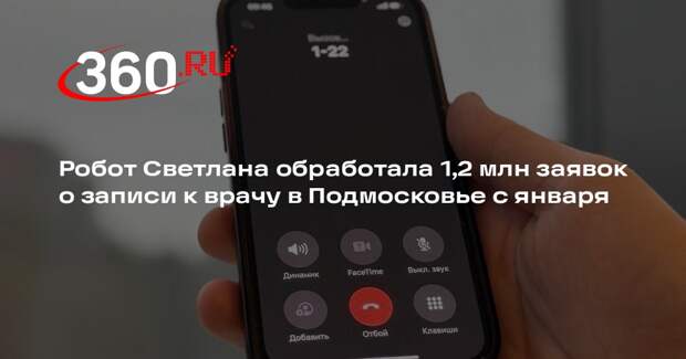 Робот Светлана обработала 1,2 млн заявок о записи к врачу в Подмосковье с января